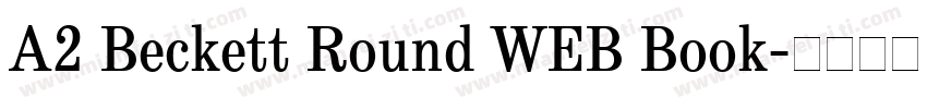 A2 Beckett Round WEB Book字体转换